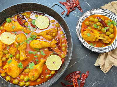 תבשיל עוף עם זיתים