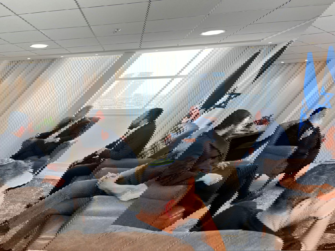 פליישמן ונתניהו בפגישה עם גולדקנופף