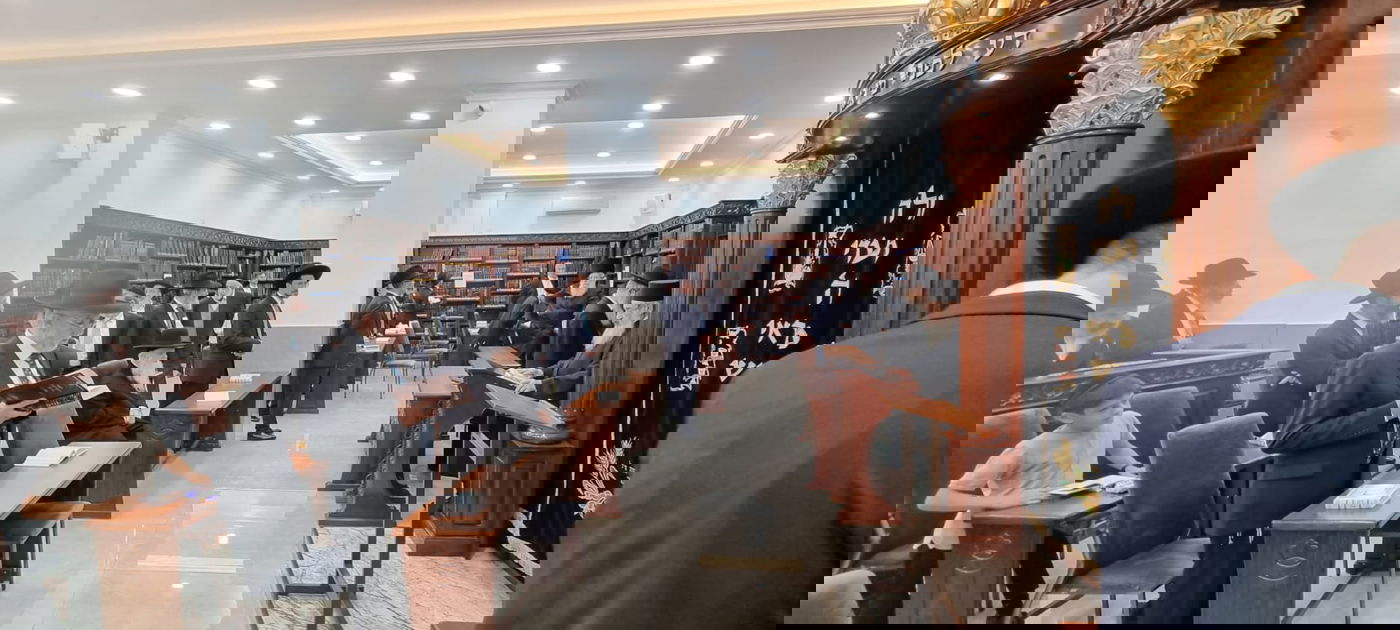 בערב שבת: הגר"נ בן שמעון חנך בית מדרש בבני ברק