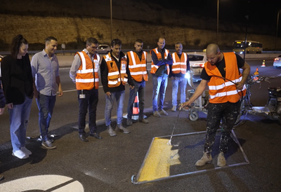 העבודות לצביעת הנתיב