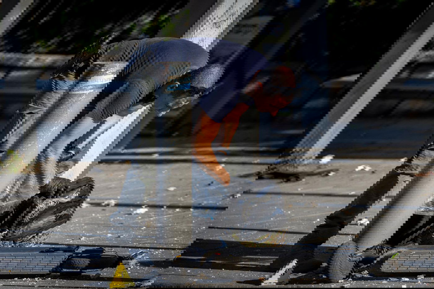 תפילין והרס בזירת הפיגוע