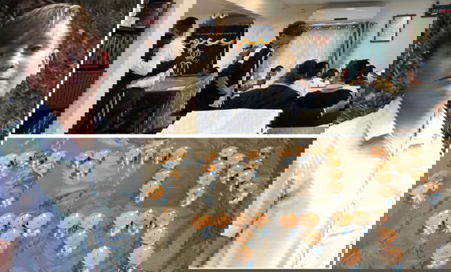 ביהמ"ד של הישיבה, הבוקר; הנרות ואריה הי"ד