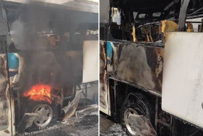 האוטובוסים שנשרפו הלילה