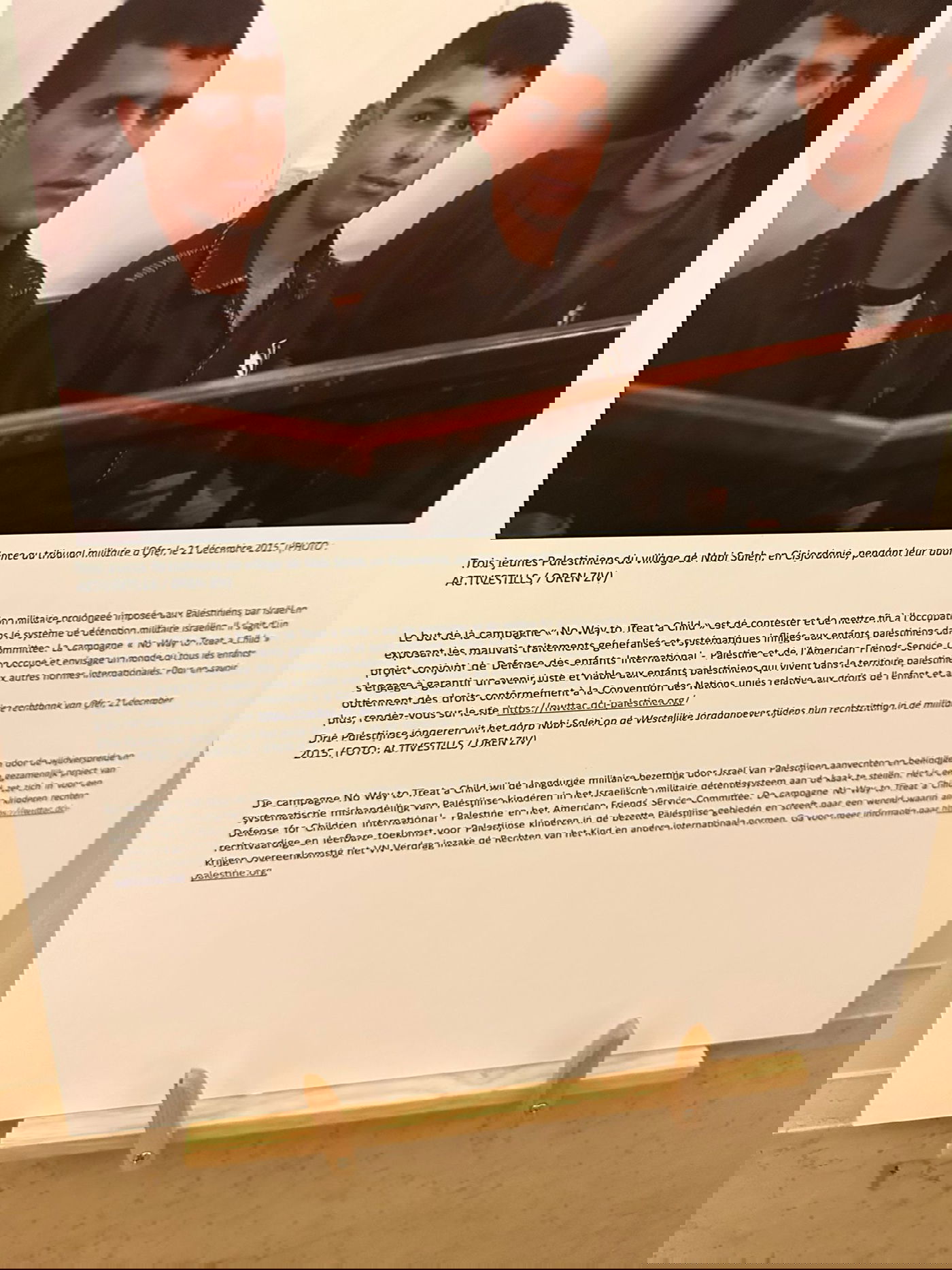 הפרלמנט הבלגי פרסם תערוכה של מחבלים קטינים וטענו כי מדובר ב"מעצר שווא של ילדים"