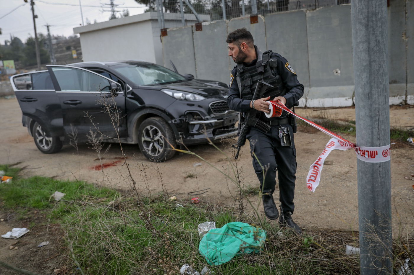 צפו בזירת חיסול המחבל מפיגוע הדריסה  סמוך לכוכב יעקב