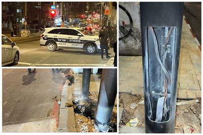 עמודי תאורה חדשים בבר אילן - הוצתו; המשטרה חוקרת