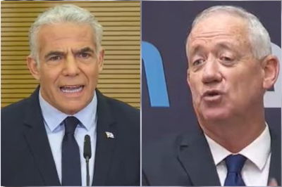 גנץ ולפיד, היום בכנסת