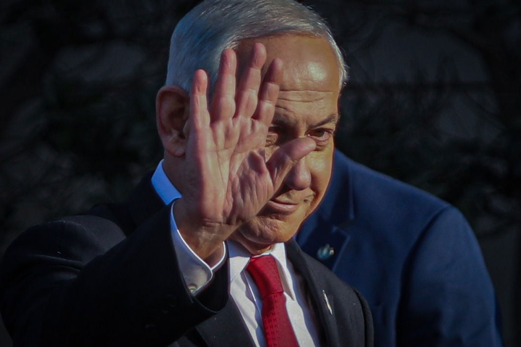 נתניהו ביציאה מהפגישה