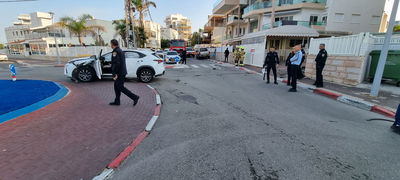 זירת האירוע בנהריה