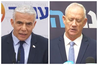 גנץ ולפיד, היום בכנסת