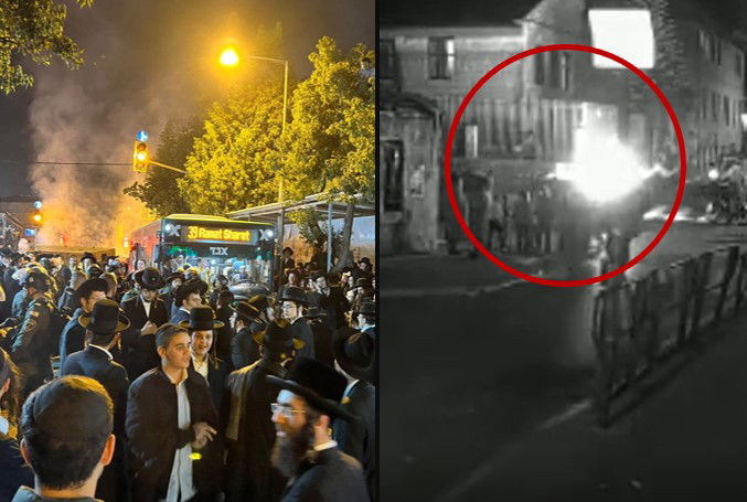 ההפגנה לפני שבוע ודרדור הפח