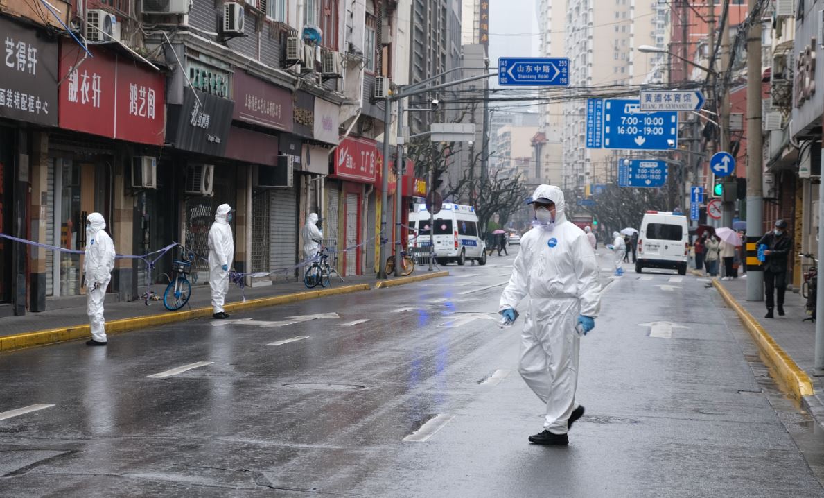 לא מתמודדים עם הקורונה. רחוב בבייג'ין בירת סין