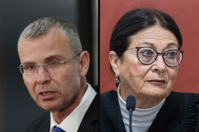 אחרי ההכרזה על הרפורמה במערכת המשפט: השר לוין והנשיאה חיות נפגשו