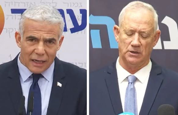 גנץ ולפיד נואמים בכנסת