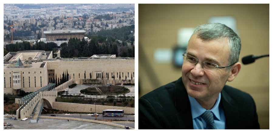"להעביר בשידור חי" | שר המשפטים יריב לוין לצד בית משפט העליון בירושלים