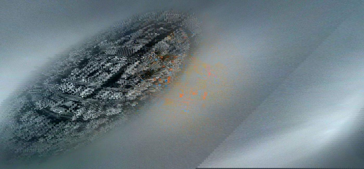 תיעוד מטריף: כך נראה הערפל שכיסה את אשדוד - מלמעלה