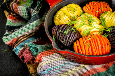 יפהפה: סלקים ותפודים צלויים בתנור