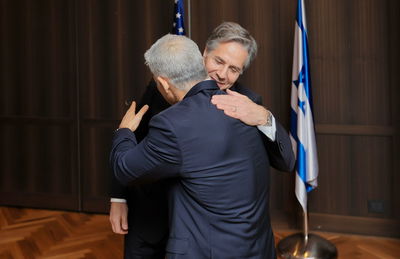 מפגש בלינקן ולפיד