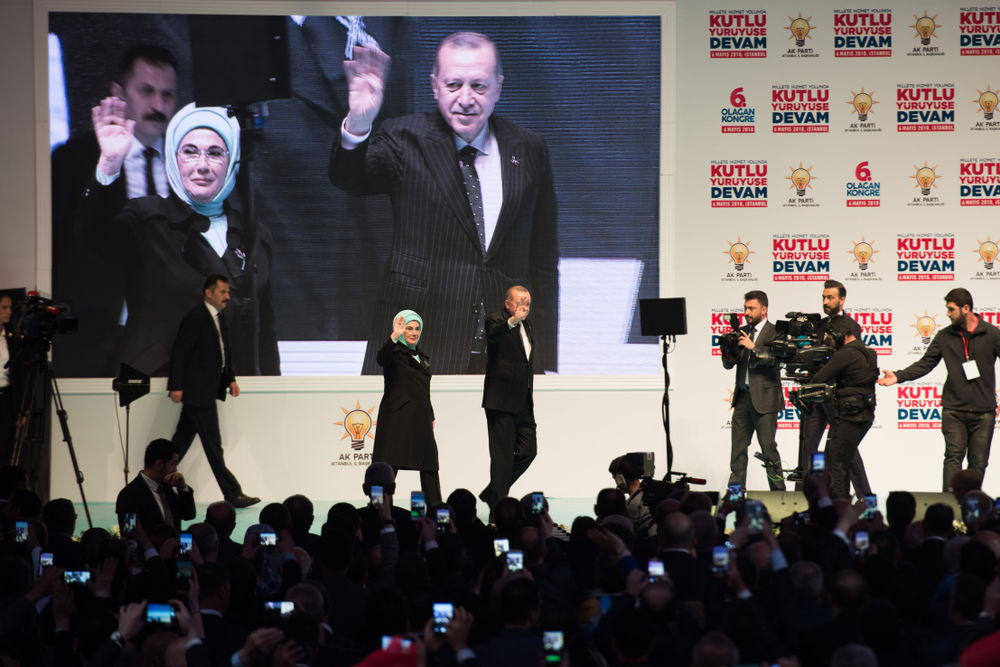 ארדואן בכנס בחירות