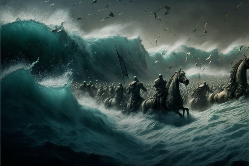 'פרשה בהמחשה': קריעת ים סוף והצבא שטבע - בתמונות