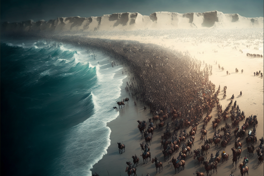 'פרשה בהמחשה': קריעת ים סוף והצבא שטבע - בתמונות