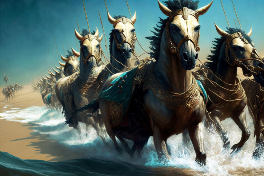 'פרשה בהמחשה': קריעת ים סוף והצבא שטבע - בתמונות