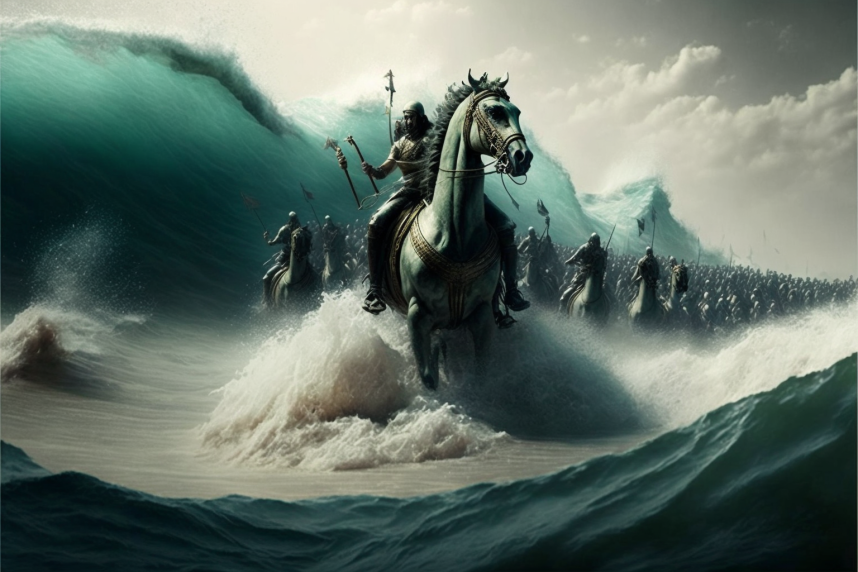 "וישובו המים ויכסו את הרכב ואת הפרשים לכל חיל פרעה"