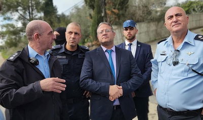 בן גביר בזירת הרצח: "להילחם מלחמת חורמה בפשע"