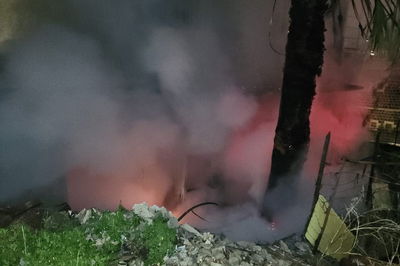 מבנה נטוש נשרף בטבריה; עצים בערו | תיעוד