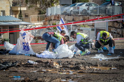 זירת הפיגוע בערב שבת