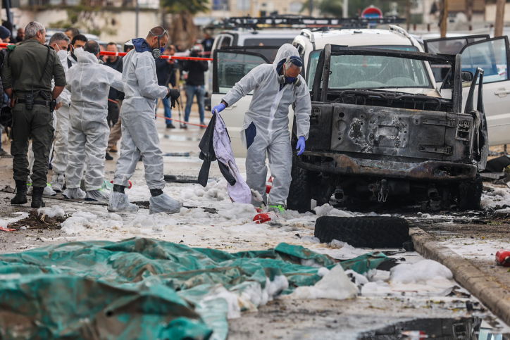 זירת הפיצוץ בלוד