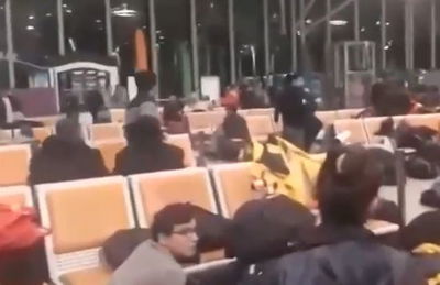 תיעוד מרעידת האדמה בשדה התעופה בטורקיה