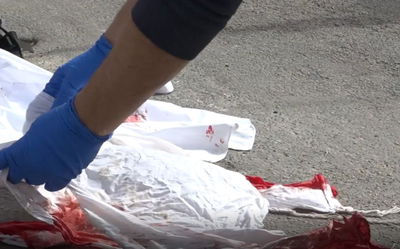 ציצית הפצוע בזירת הפיגוע. הצעיר עדיין מאושפז