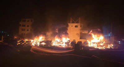 עשרות כלי רכב הוצתו בחווארה