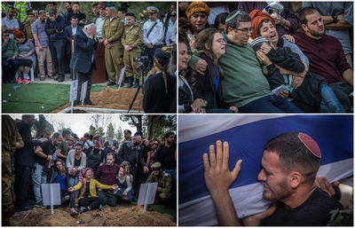 הלווית האחים יניב הי"ד: גלריה דומעת מהלווית הנרצחים