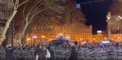 מגבילים תקשורת? המשטרה ביצעה ירי על מוחים בגיאורגיה