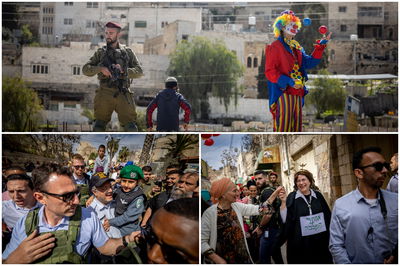תחת אבטחה כבדה: כך חגגו פורים בחברון • גלריה