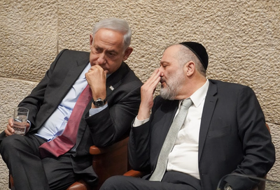 נתניהו ודרעי במליאת הכנסת, אמש