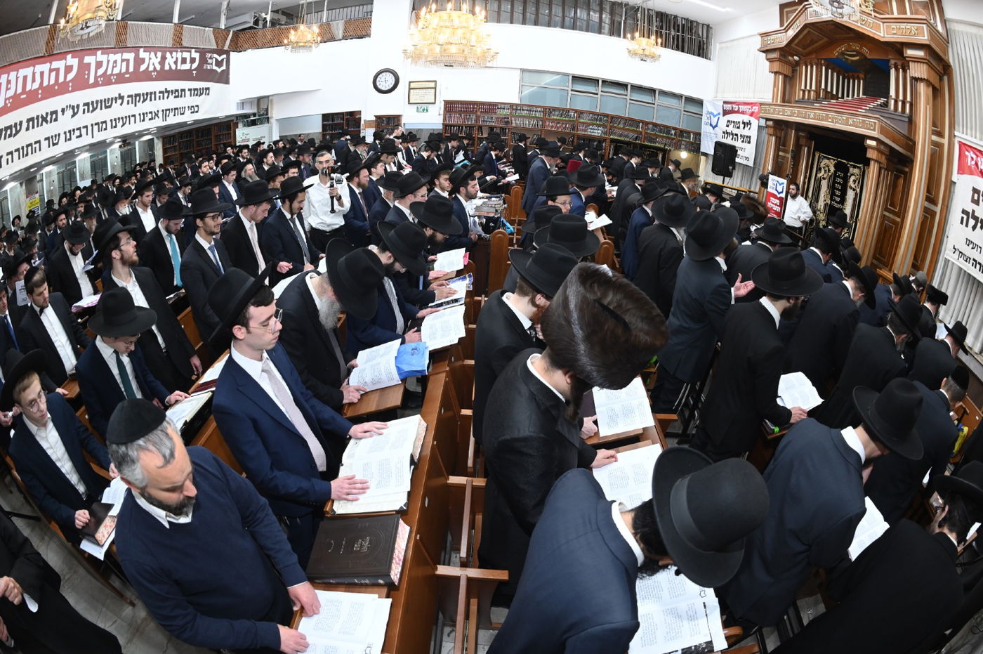 אלפים במעמד 'רינה של תורה' בחצות ליל הפורים כסגולת מרן שר התורה זיע"א