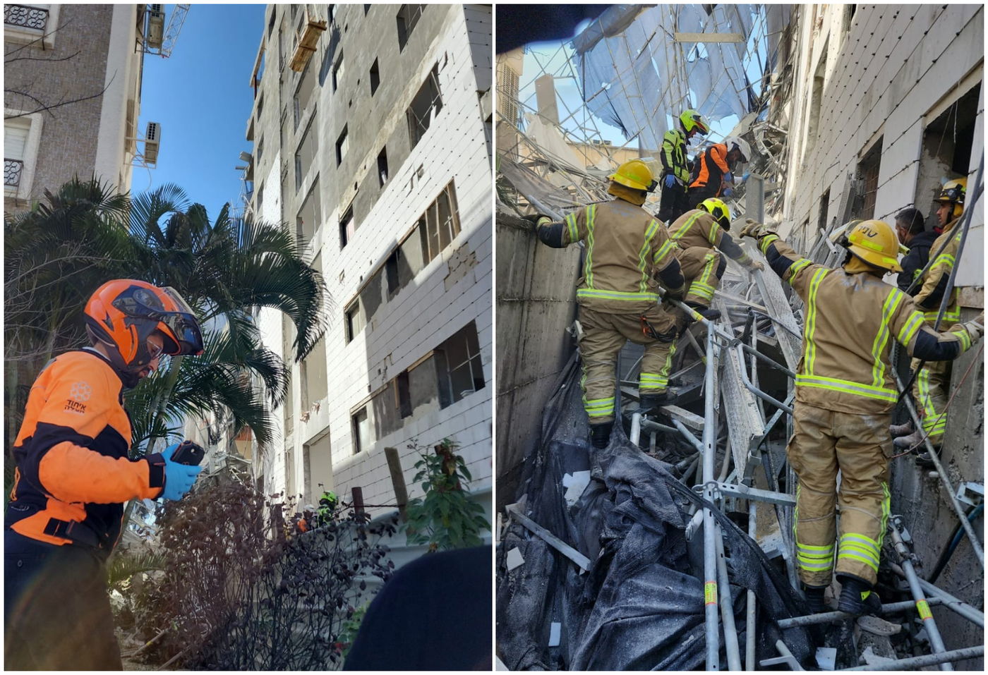 רמת גן: הפיגומים קרסו, שניים נהרגו • פצוע קשה פונה