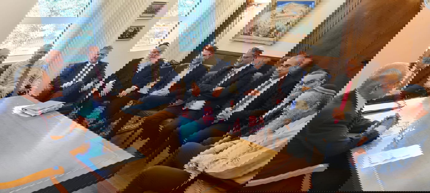 ראשי הקואליציה עם רה"מ נתניהו