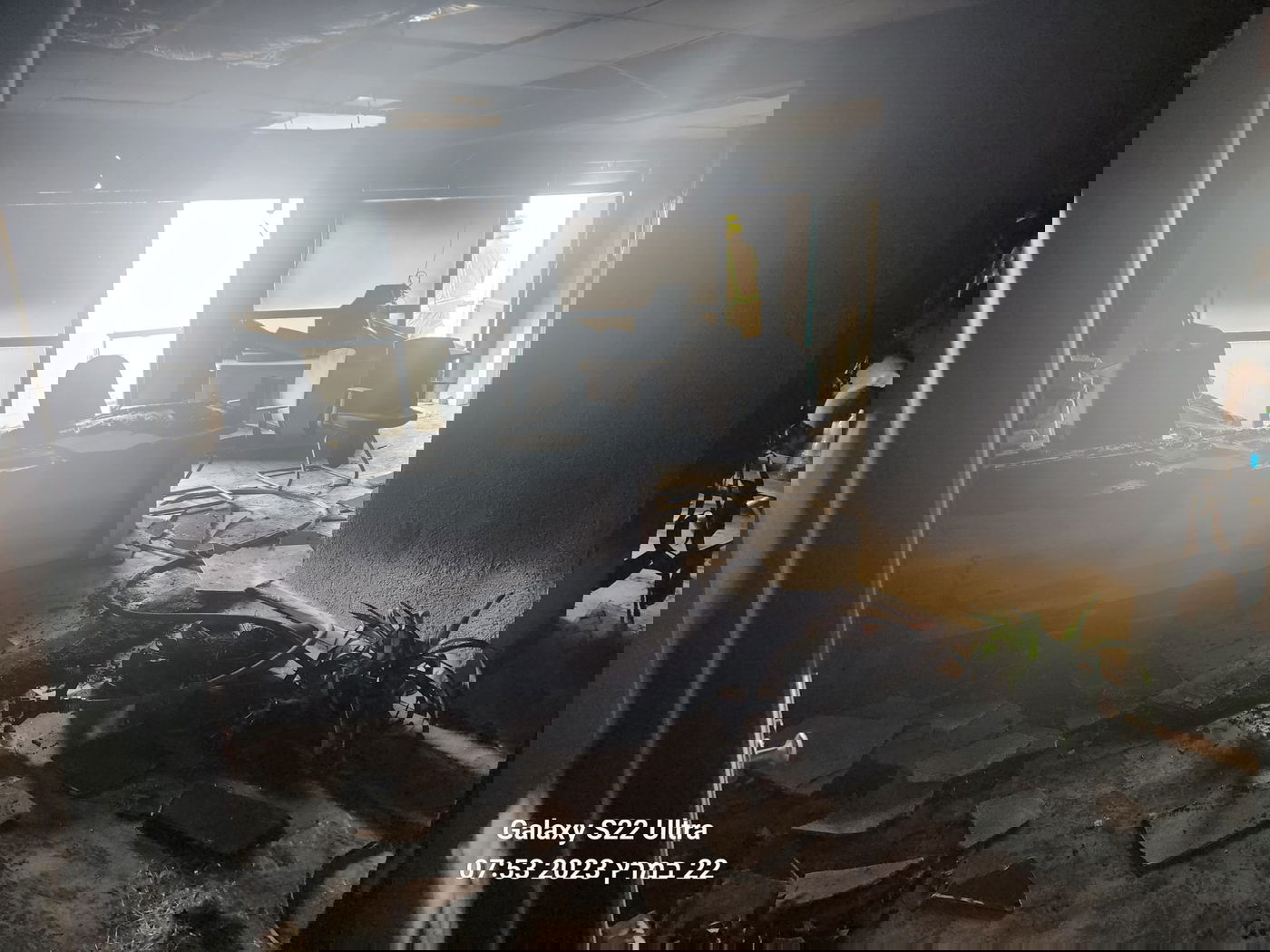 הלשכה לאחר השריפה