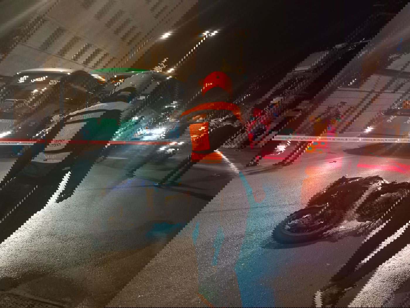 זירת התאונה בבית וגן