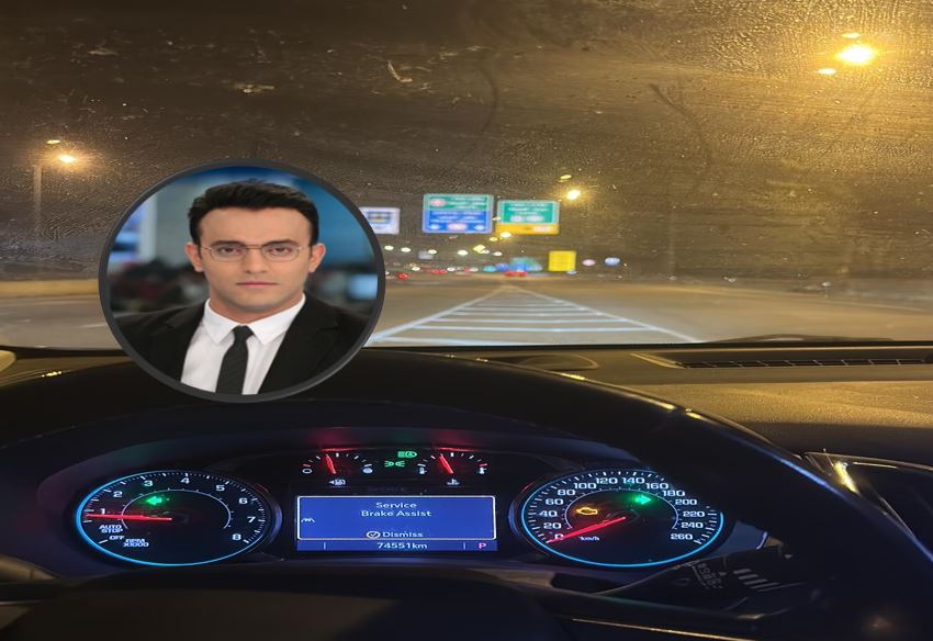 עופר חדד, בצילום מתוך הרכב שעצר בצד