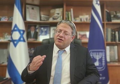 בן גביר, היום בלשכתו בירושלים