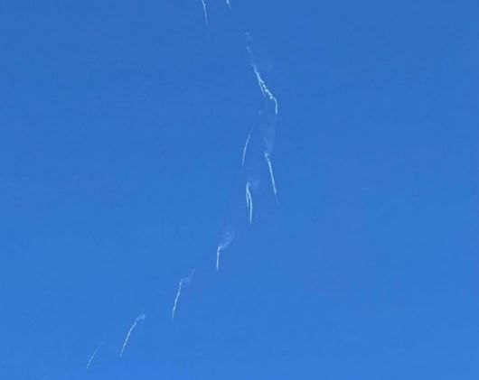 תיעוד היירוט כפי שנראה מעזה