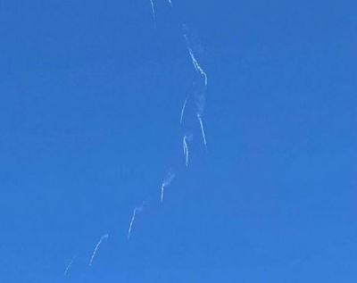 תיעוד היירוט כפי שנראה מעזה