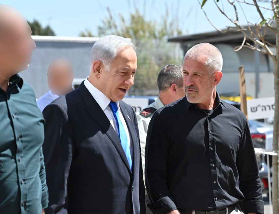 ראש הממשלה נתניהו עם ראש השב"כ רונן בר בימים טובים יותר