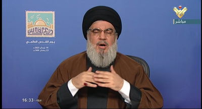 נסראללה לועג: "נתניהו מפיל את האחריות על לפיד; הסרבנות בישראל - שחיקת ההרתעה"