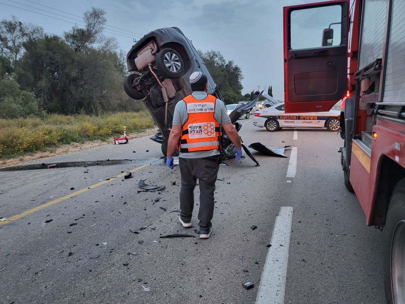 זירת התאונה הקשה